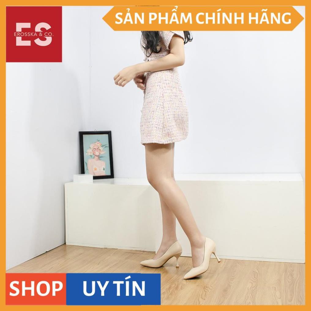 Giày cao gót Erosska thời trang mũi nhọn kiểu dáng cơ bản cao 8cm màu đen _ EP010 | BigBuy360 - bigbuy360.vn