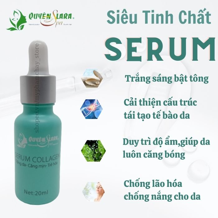 Serum Collagen Quyên Lara Trẻ Hoá Làn Da,Cung Cấp Dưỡng Ẩm Chuyên Sâu Ngăn Ngừa Lão Hóa Da 20ml,