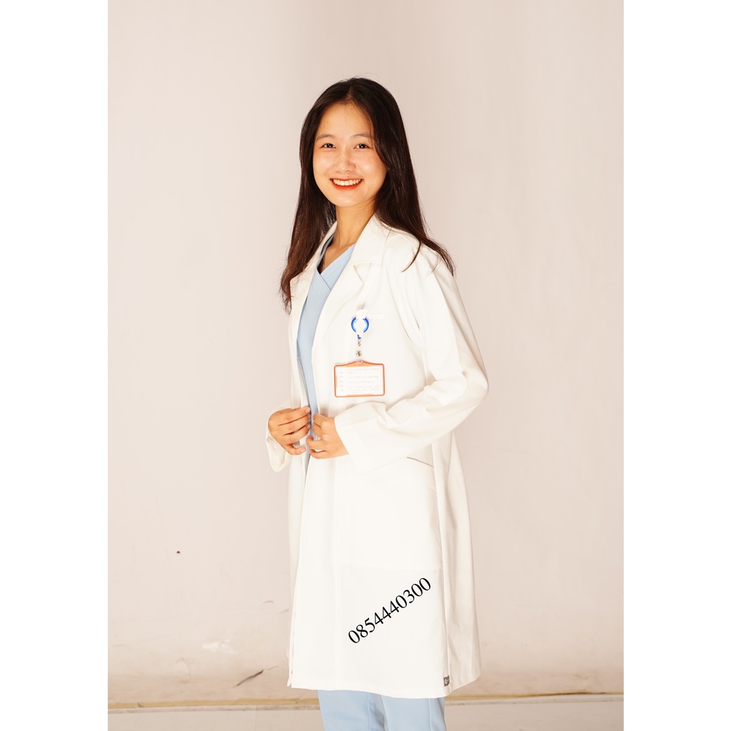 Áo blouse nam nữ vải cotton co giãn cao cấp in logo miễn phí, thêu tên theo yêu cầu