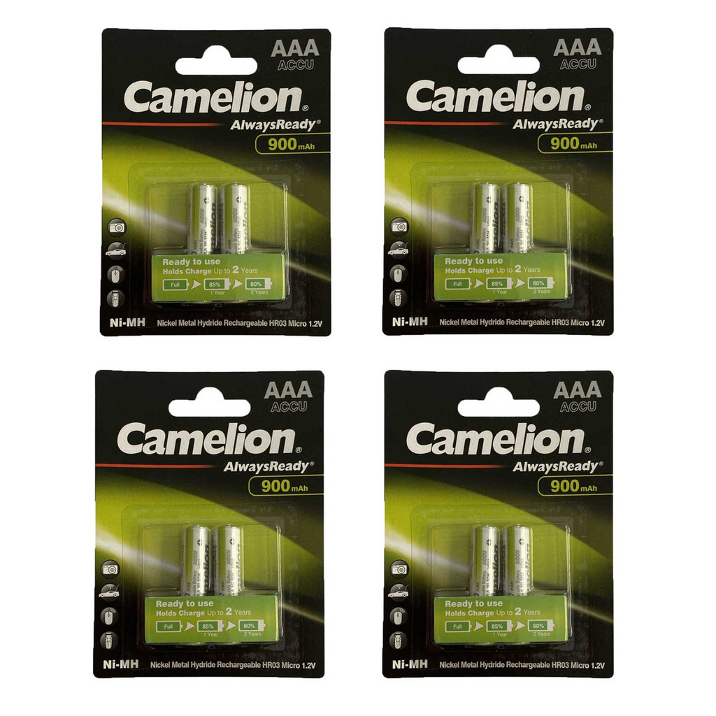 COMBO 5 PIN SẠC AAA CAMELION 900MAH VỈ 2 VIÊN.