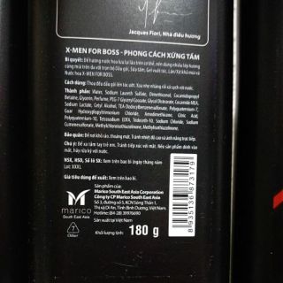 Dầu gội XMEN FOR BOSS 180g INTENSE
