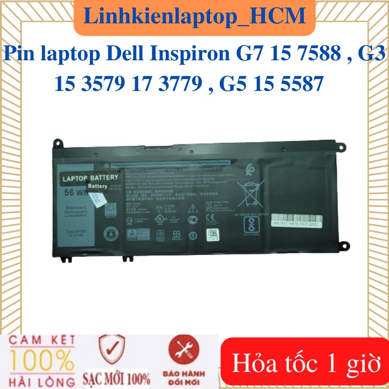 Pin Dell 33YDH - Pin laptop Dell Inspiron G7 15 7588 , G3 15 3579 17 3779 , G5 15 5587