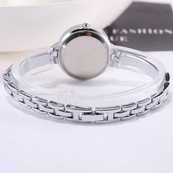 Đồng hồ nữ Jw002 dây thép mặt tròn đa giác 3D Bán lẻ giá sỉ