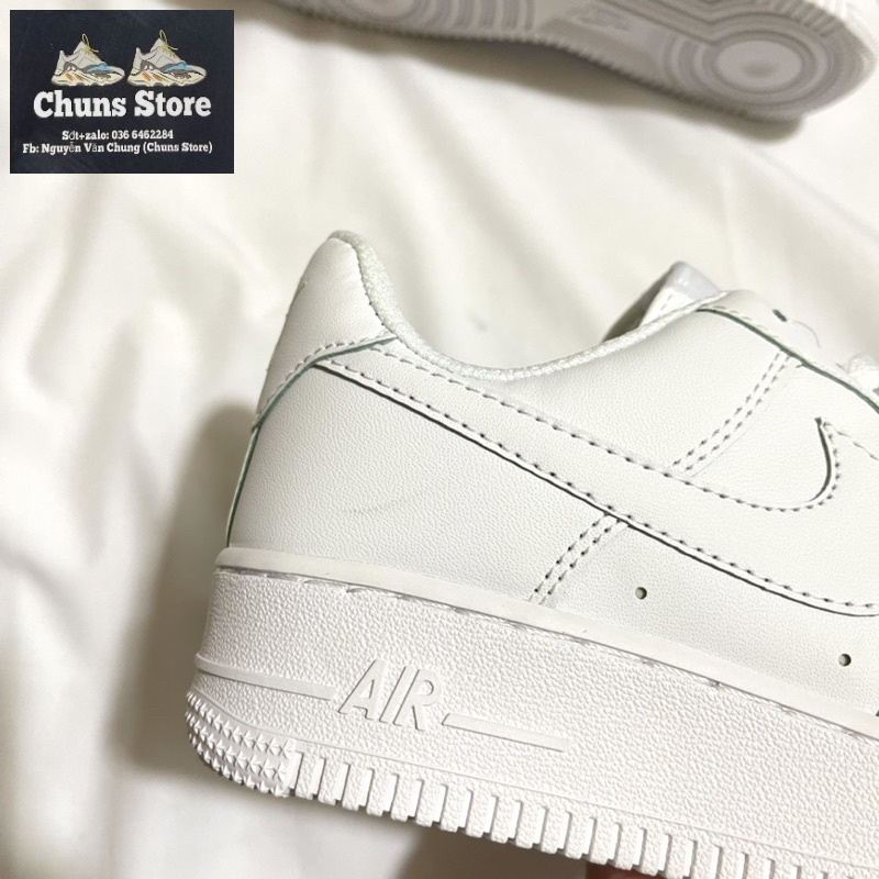 Giày AF1 trắng full classic cao cấp, giày Air force 1 trắng thể thao full box bảo vệ