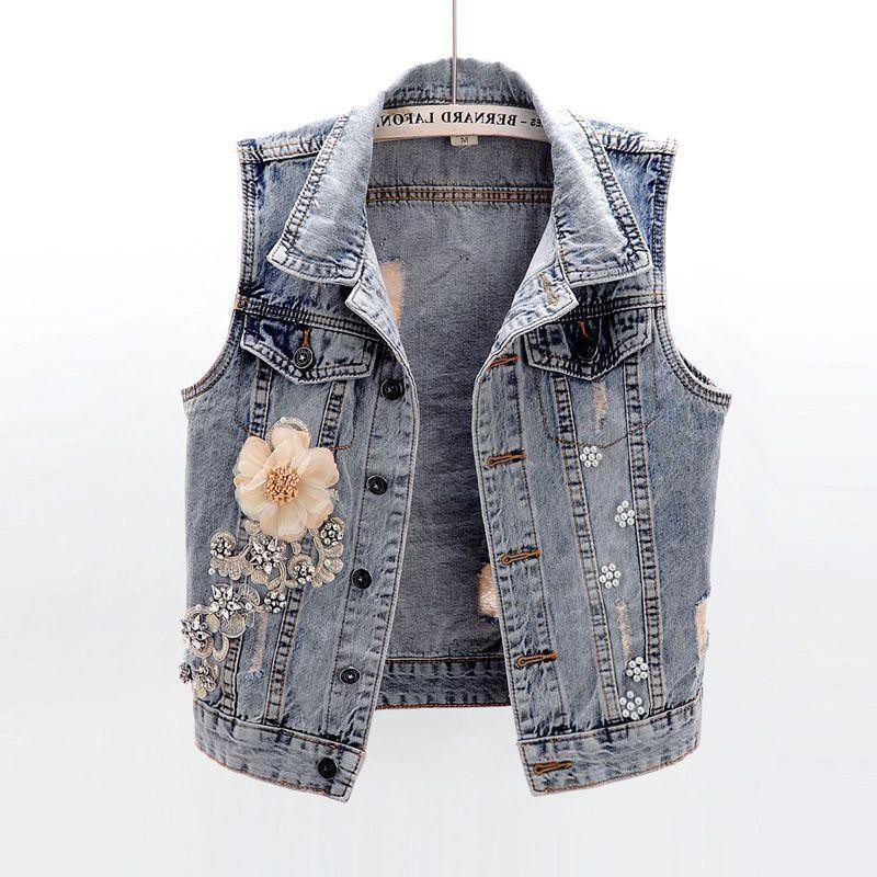 Áo Khoác Denim Không Tay Thời Trang Hàn Quốc 2020 Cho Nữ