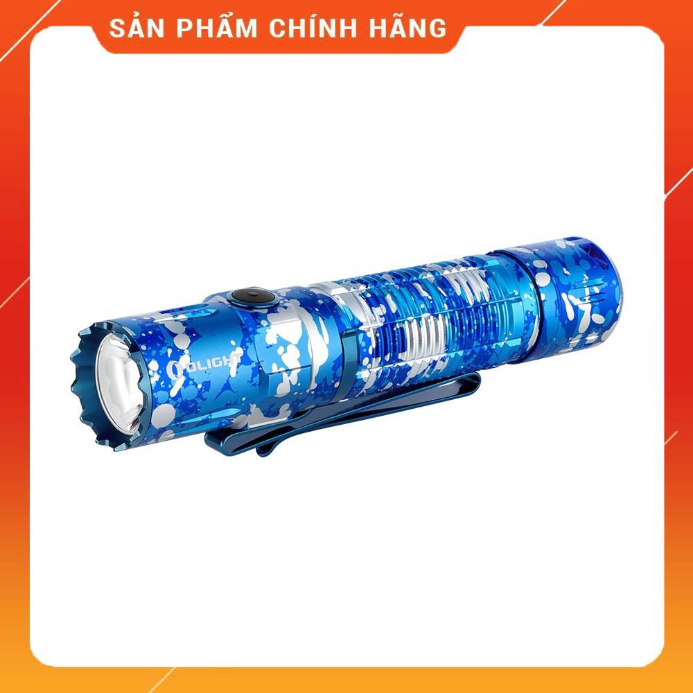 [Đèn pin đèn sạc siêu sáng]OLIGHT M2R PRO WARRIOR OCEAN CAMOUFLAGE - Độ sáng 1800lm chiếu xa 300m pin 21700 sạc nam châm