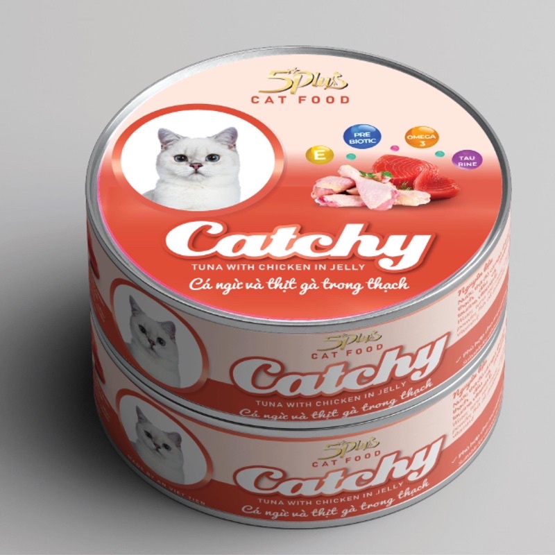 Pate Catchy dành cho mèo 170g, thức ăn dạng ướt cho mèo cưng, pate mèo ngon giá rẻ dạng lon - Kitty Pet Shop