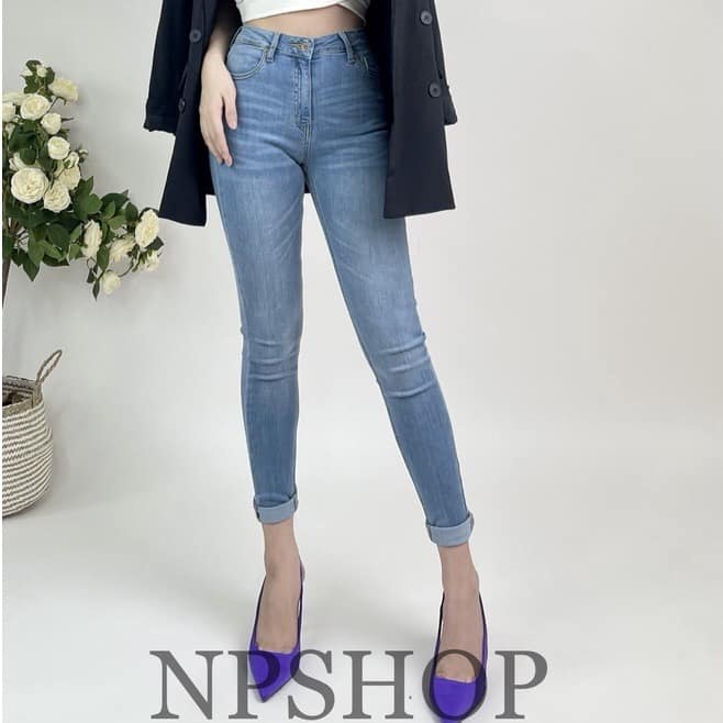 (Quà tặng 1 khẩu trang) Quần jean nữ lưng cao  co giãn có túi, quần bò cạp cao skinny jeans bigsize trơn dài basic | WebRaoVat - webraovat.net.vn