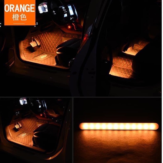 Đèn Led Gầm Ghế Ô Tô 4 Dải Mỗi Dải 48 LED,đèn led sàn ô tô