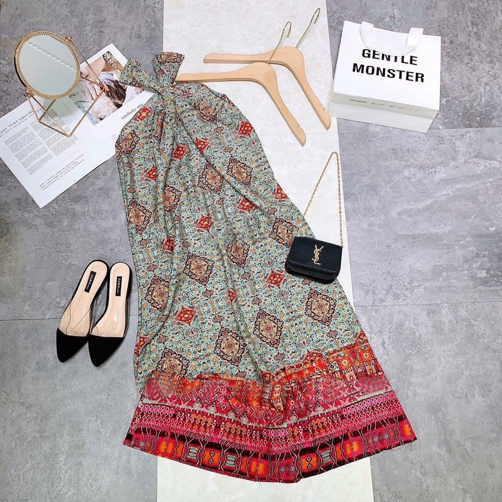 Đầm nữ Maxi, váy yếm dáng suông