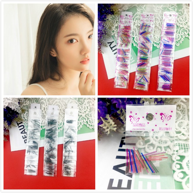 Khuyên tai nhựa màu đen trong suốt chống dị ứng