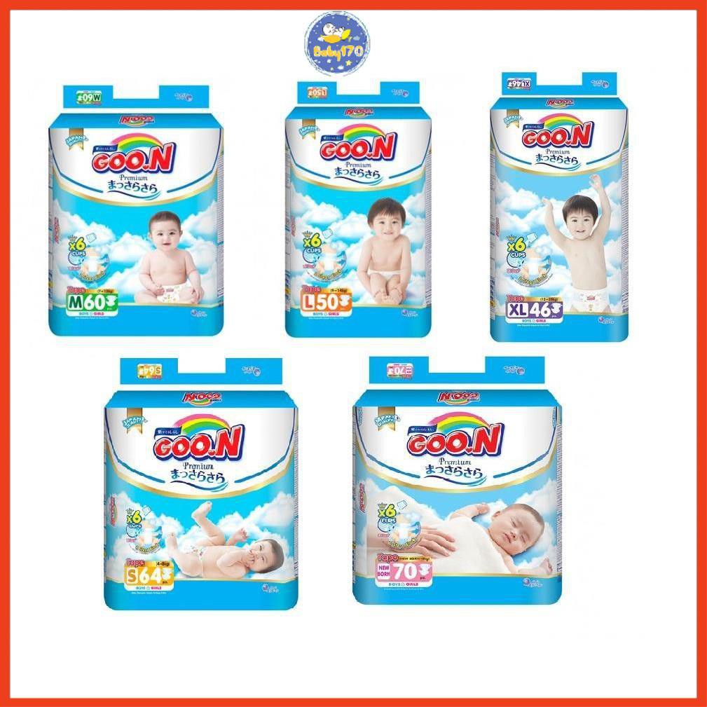 Bỉm dán/ quần Goon Premium size Nb70/S64/M60/M56/L50/L46/XL46/XL42/XXL36