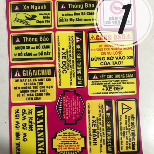 Bảng Decal Tem Cảnh Báo 1