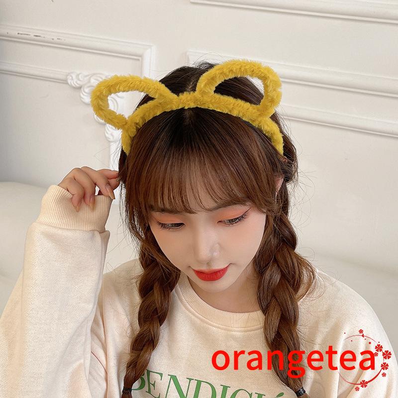 Cài tóc tai thỏ nhung lông mềm dùng hóa trang Halloween
