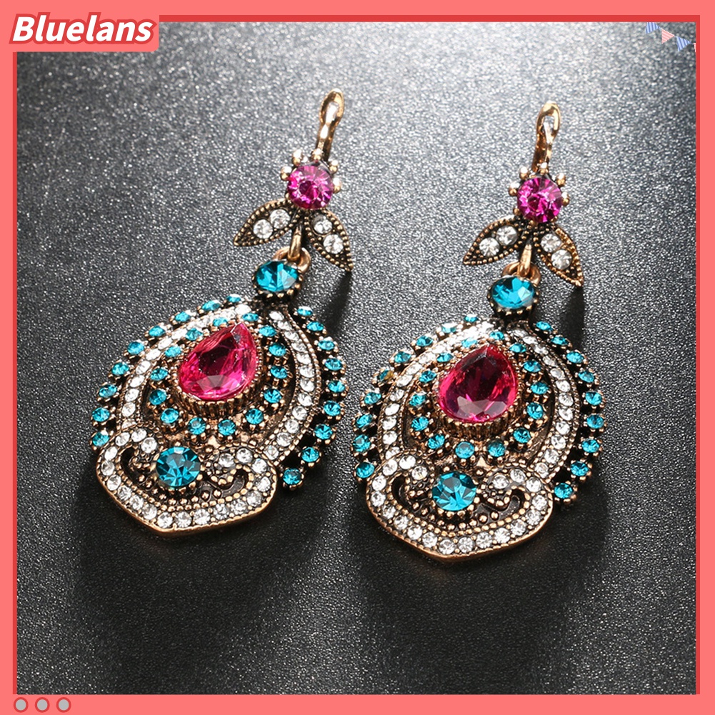 Bộ Vòng cổ + Cặp Khuyên Tai Đính Đá Nhân Tạo Đẹp Mắt Cho Nữ