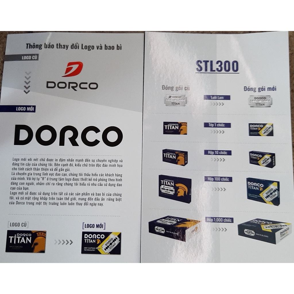 Lưỡi Lam Hớt Tóc Dorco Titan Hộp 1000 Dao Lam Titan