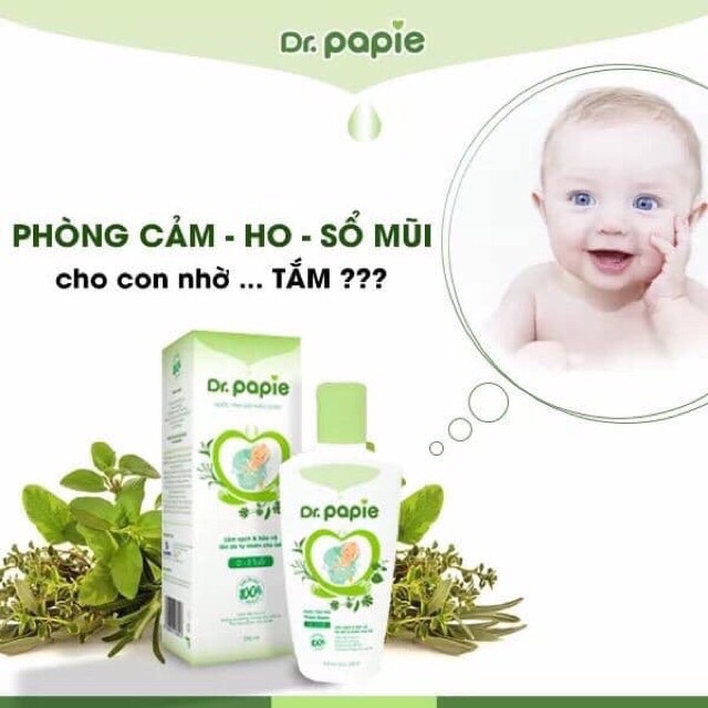 Nước tắm thảo dược hữu cơ Dr. Papie