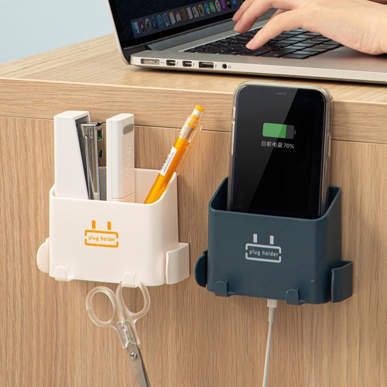 Kệ Dán Tường Treo Sạc Điện Thoại, Remote Nhựa ABS Cao Cấp Siêu Dính Với Keo Nano Thần Thánh -K01