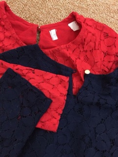 Đầm ren hoa tay dài bé gái H&M
