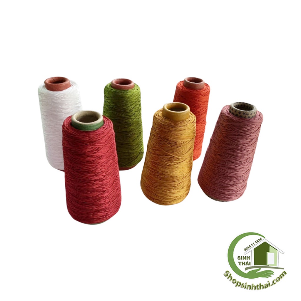 Cuộn dây chỉ dù màu hồng, xanh lá, vàng, trắng, đỏ, cam, hồng, đan móc túi xách, dây thả diều, may bao đa năng