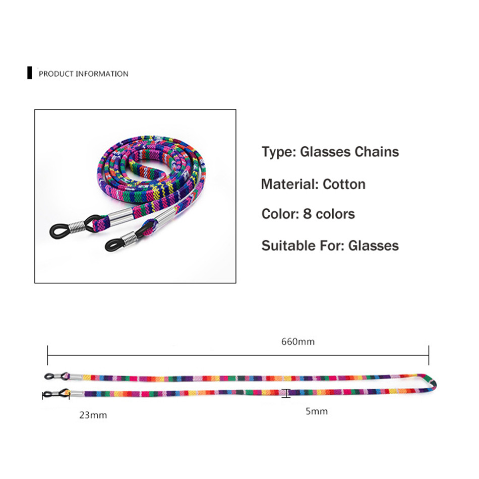 Dây đeo cotton giữ mắt kính thời trang retro