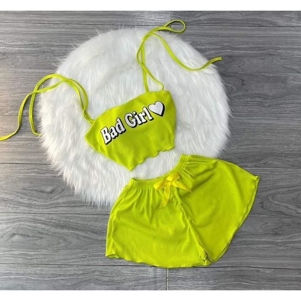 Set BadGirl 2 dây sexy Cotton gợi cảm