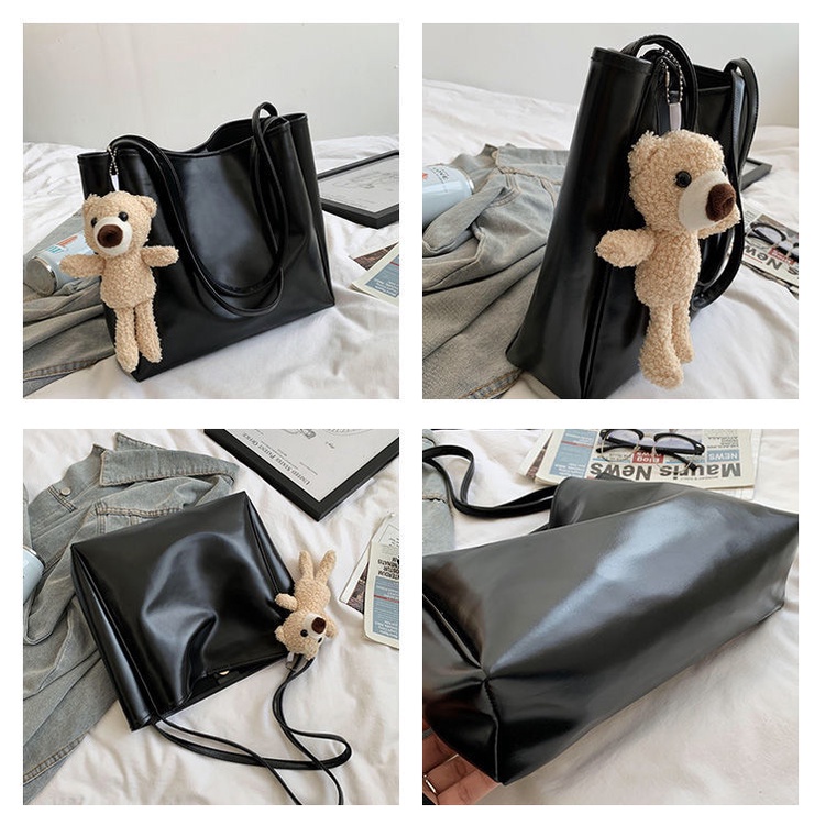 Túi tote đeo vai cỡ lớn thiết kế đơn giản thời trang Hàn Quốc 2020 dành cho nữ