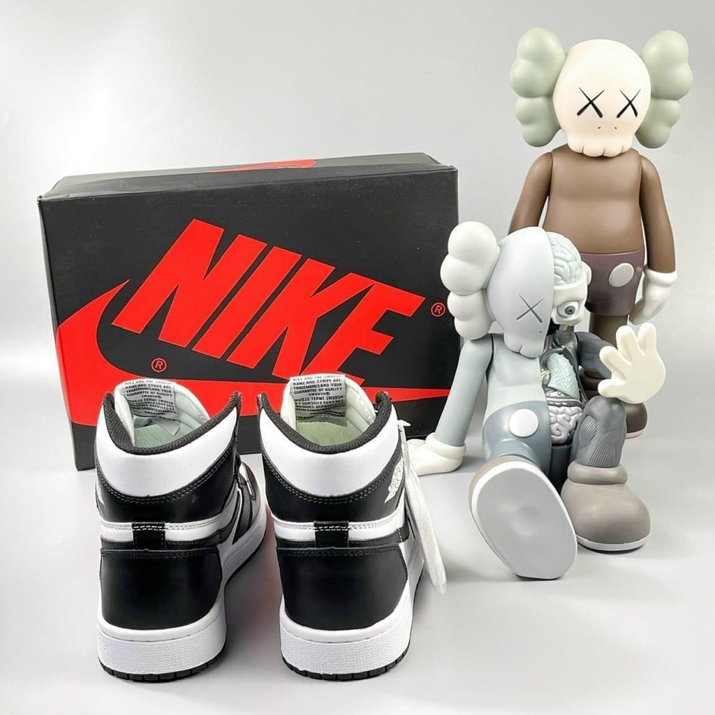 Giày Sneaker Jordan Cổ Cao Nam Nữ, Giày Sneaker JD 1 High Panda Đen Trắng x OG. SC chất lượng cao