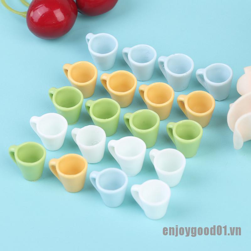 Set 4 Ly Nước Mini Màu Sắc Ngọt Ngào Phong Cách Nhật Bản Dùng Làm Phụ Kiện Chụp Ảnh Cho Nhà Búp Bê