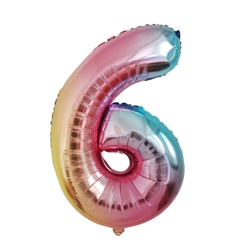 Bong Bóng Hình Số 0-9 Màu Gradient 32 Inch Trang Trí Tiệc Sinh Nhật