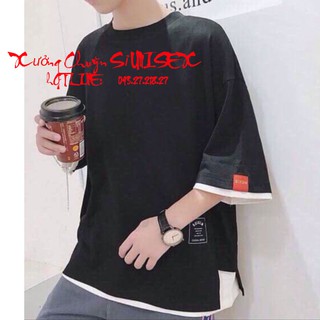 áo thun nam nữ tay lỡ unisex form rộng phong cách ulzzang Pi fashion