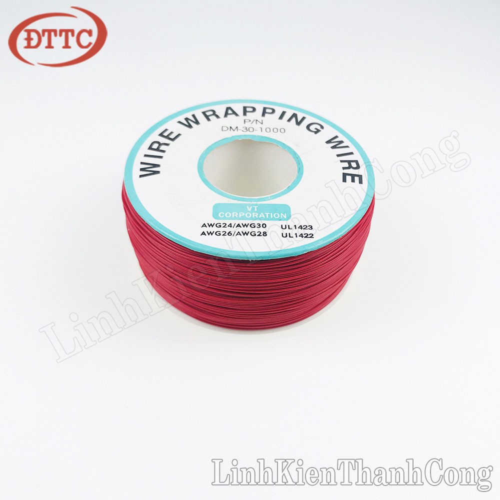 Cuộn dây 30AWG 0.25mm 250 mét - màu đỏ