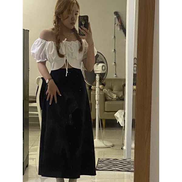 Áo trễ vai mặc 2 kiểu