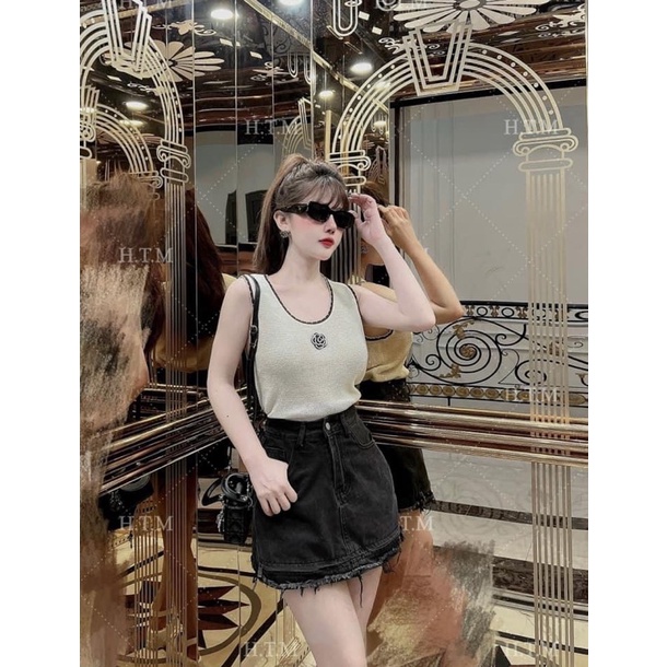 ÁO LEN SÁT NÁCH HOA CHẤT ĐẸP MS15331