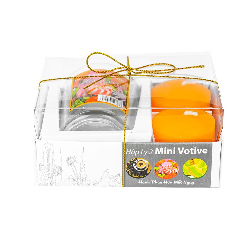 Hộp 2 nến thơm mini votive Miss Candle NQM2097 (Lựa chọn 11 màu)