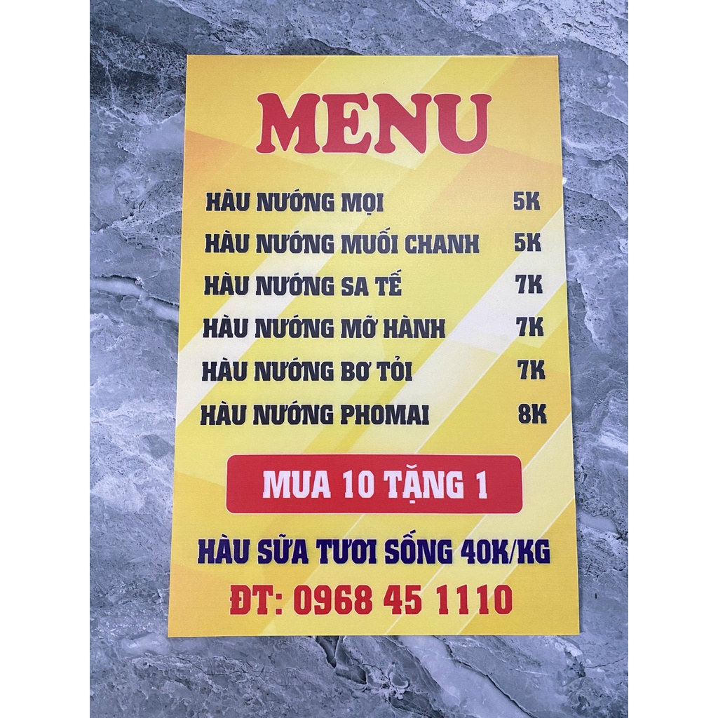 MENU NHỰA DÉO NỘI DUNG THEO YÊU CẦU_NÀNG THƠ DESIGN