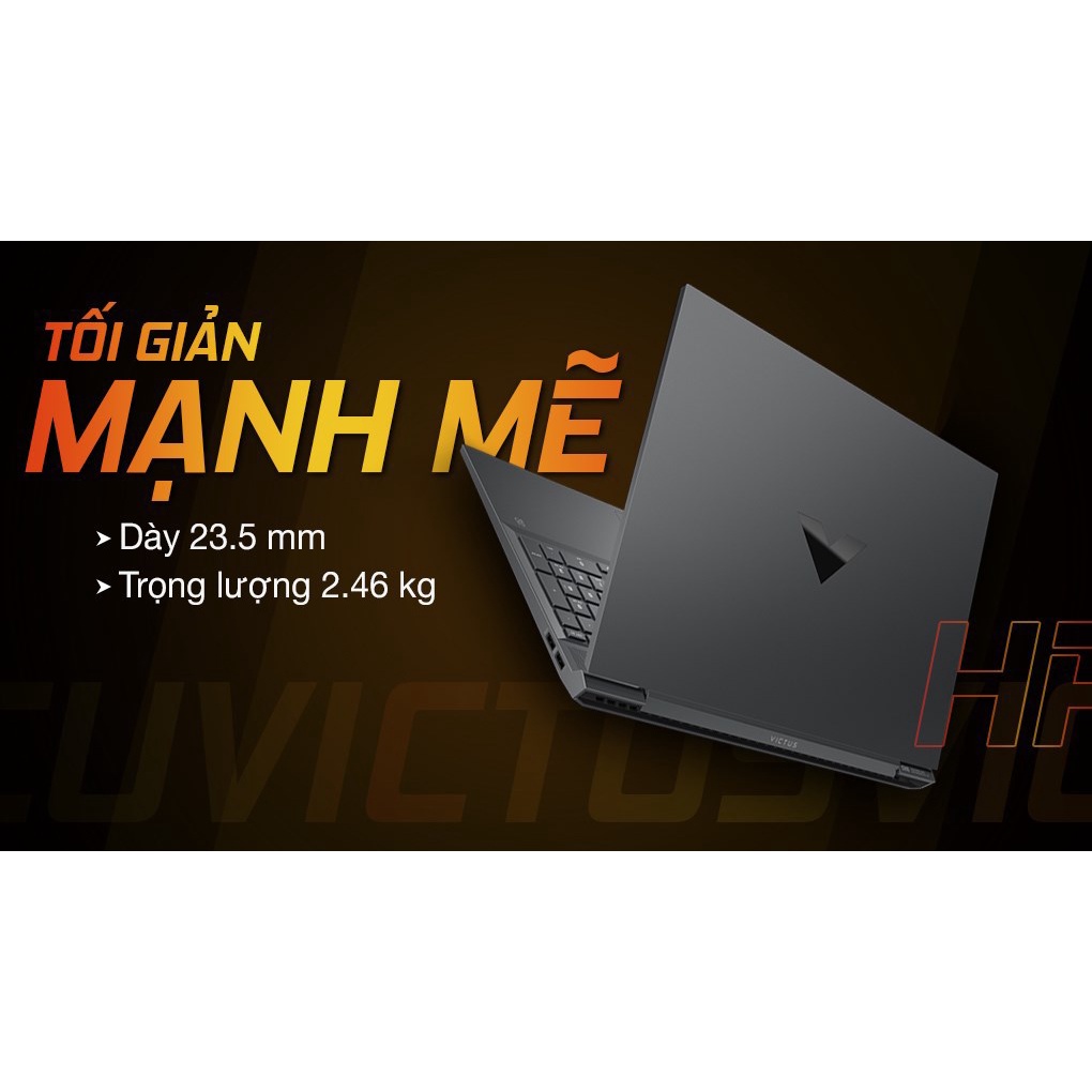 Laptop Gaming HP VICTUS 16 e0179AX R5 5600H/8GB/512GB/4GB RTX3050Ti/16.1"F/144Hz/Win11//Đen - Hàng chính hãng
