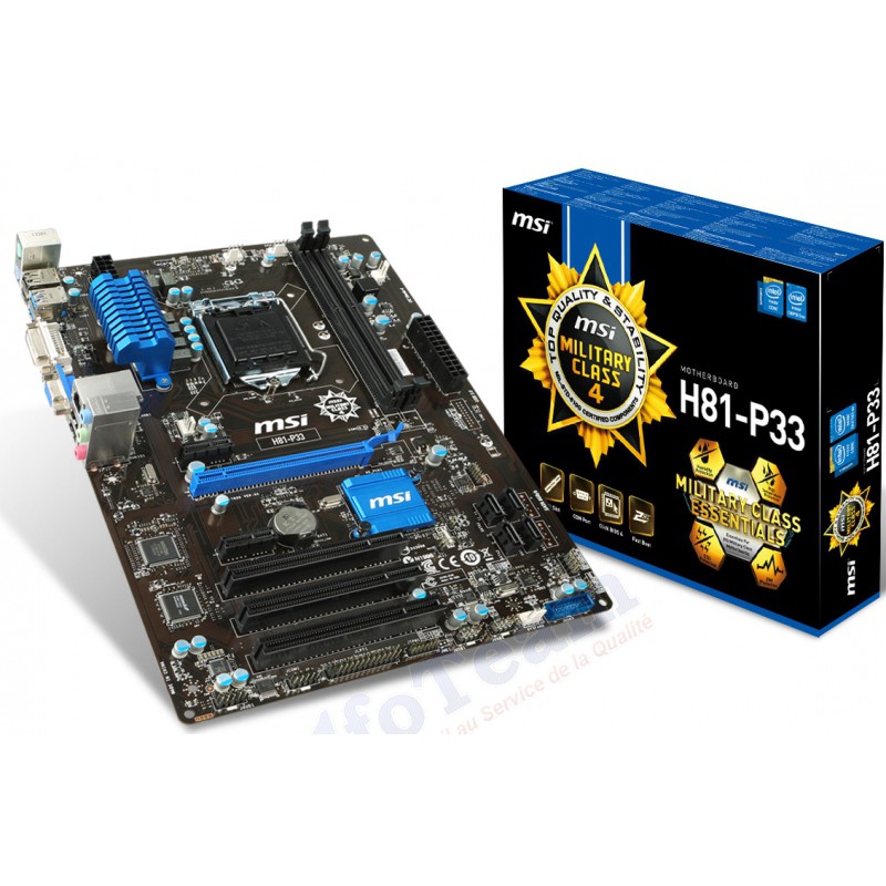 Mainboard MSI H81M-P33 hỗ trơ ép xung Main H81 MSI cũ