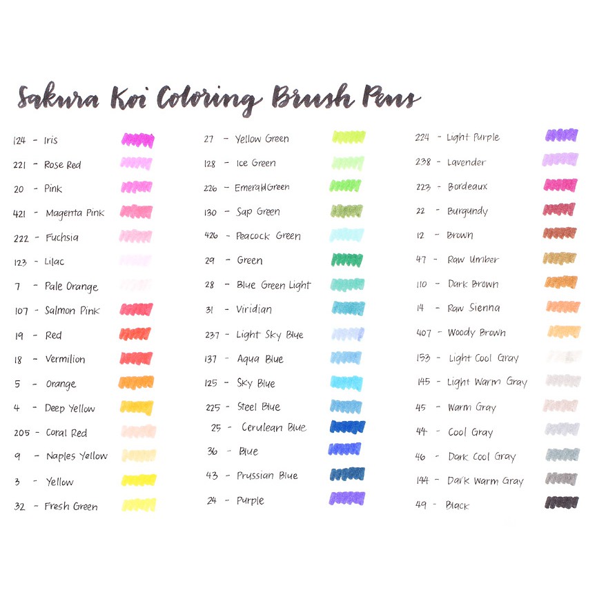 [DA ĐEN] Bút Sakura Koi Coloring Brush Pen (SALE XẢ HÀNG)