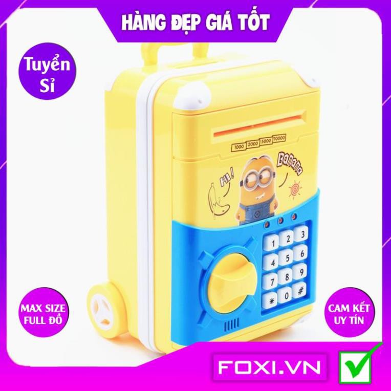 Đồ Chơi Két Sắt Vân Tay Điện Tử Mini Tiết Kiệm Tiền-Siêu Dễ Thương-Ống Heo Quà tặng giúp bé học cách tiết kiệm tiền