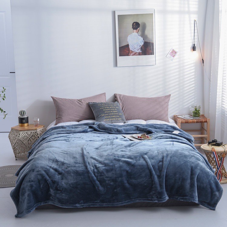 Chăn lông tuyết mềm mịn xuất Nhật đủ màu