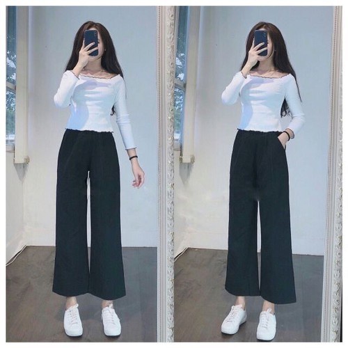 QUẦN DÀI CULLOTES ỐNG SUÔNG CHẤT ĐŨI MỊN