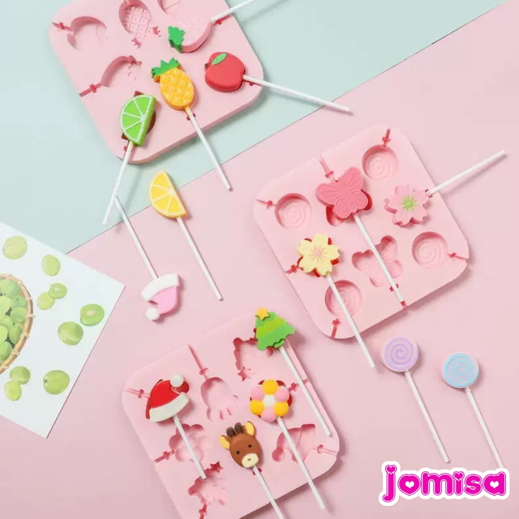 Khuôn làm kẹo mút silicon cho bé nhiều hình xinh xắn dễ thương JOMISA AD01