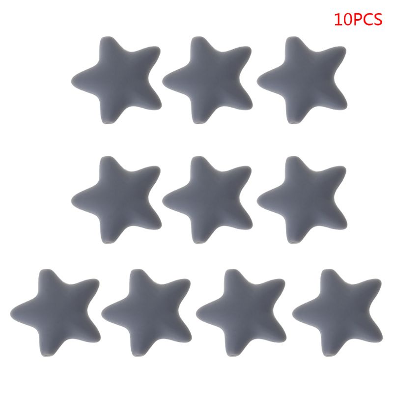 Bộ 10 Hạt Silicone Cho Bé Ngậm Mọc Răng DIY