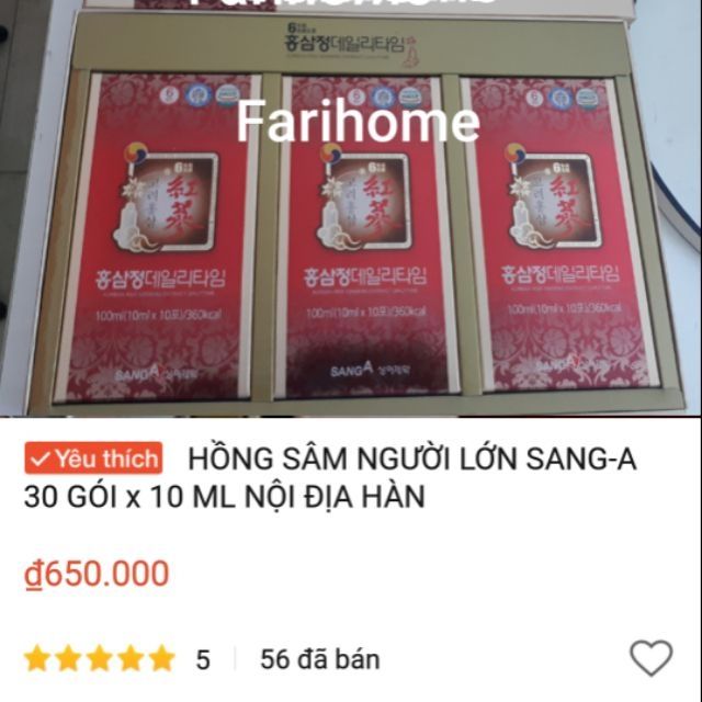 nước hồng sâm người lớn Sang A