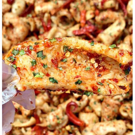 Da Heo Quay Giòn Sốt Mắm Hành Túi 1Kg