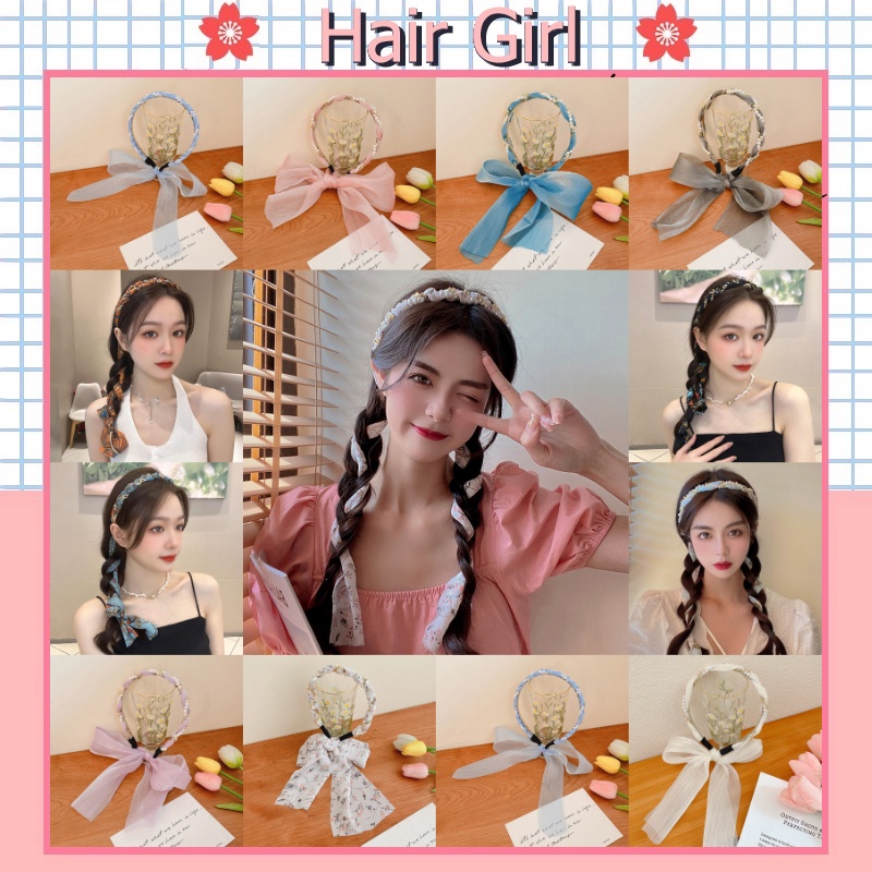 Kẹp Tóc Dây Ruy Băng Bện Thời Trang Hàn Quốc Cổ Điển Cho Nữ