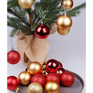 COMBO 6 QUẢ CHÂU NOEL 6CM ĐỦ MÀU