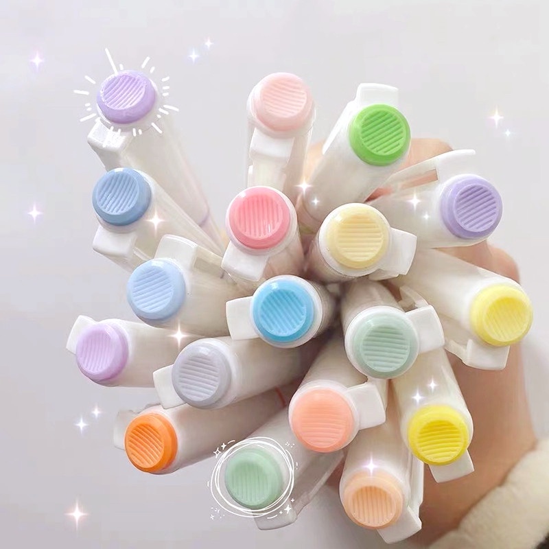 Set 6 bút đánh dấu RUIXIANG đầu xiên mềm dùng viết trang trí album ảnh