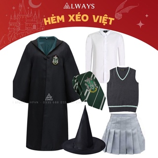 Áo choàng Harry Potter kèm cà vạt, sơ mi, ghile, váy và mũ phù thủy - Trang phục Phù thuỷ hoá trang Harry Potter